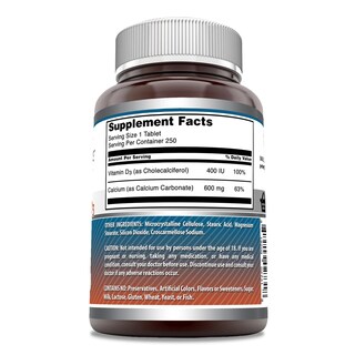 Foto 2 | Complementa 600 Mg de Calcio Amazing Fórmulas con 400 Ui de Vitamina D3 - Venta Internacional
