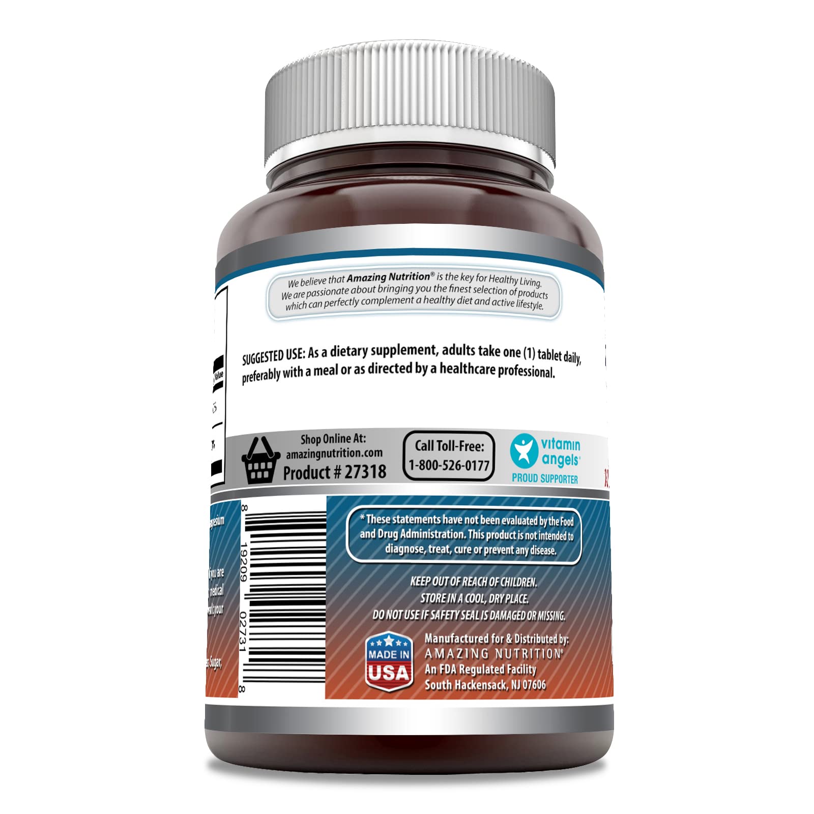 Foto 4 pulgar | Complementa 600 Mg de Calcio Amazing Fórmulas con 400 Ui de Vitamina D3 - Venta Internacional