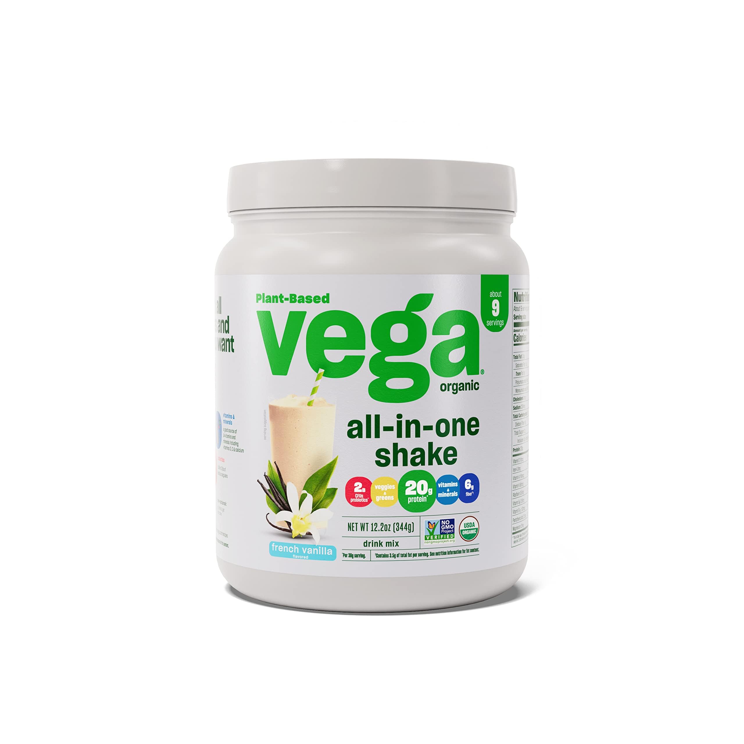 Foto 2 pulgar | Proteína en Polvo Vega Organic All-in-one French Vainilla 360ml - Venta Internacional