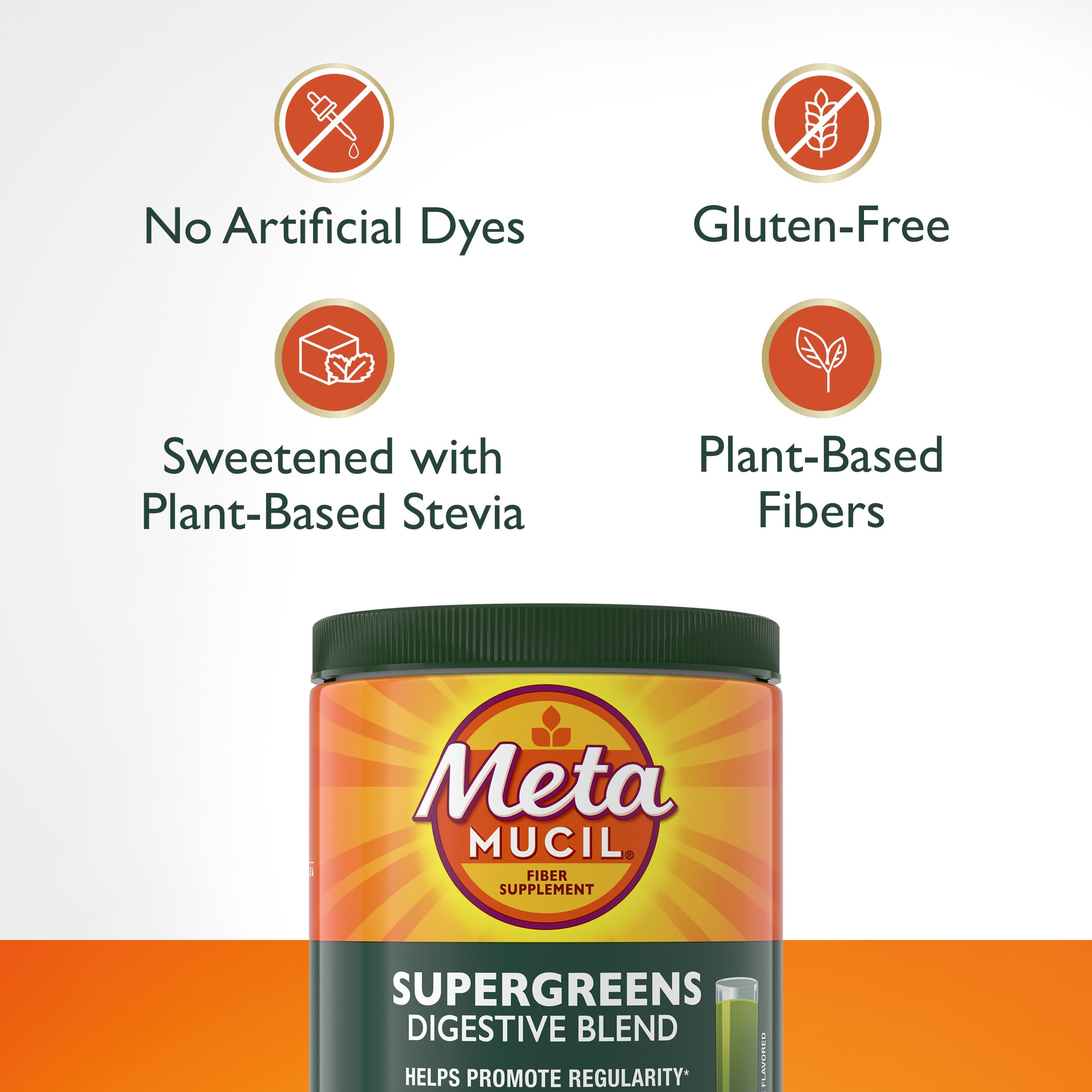 Foto 5 pulgar | Suplemento De Fibra Metamucil Greens Superfood 42 Porciones - Venta Internacional.