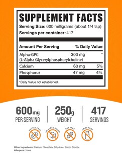 Foto 2 | Suplemento Bulksupplements de Colina 300 mg - Venta Internacional