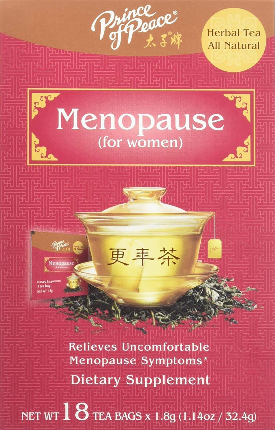 Foto 2 pulgar | Té Tea Prince Of Peace Menopause 18 Bolsitas- Venta Internacional.