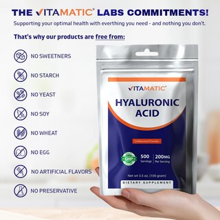 Foto 6 | Suplemento Vitamático De Ácido Hialurónico En Polvo 200 Mg 100 G - Venta Internacional.