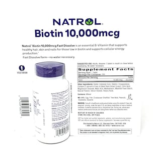 Foto 2 | Suplemento Natrol Biotina De 10.000 Mcg De Disolución Rápida Para 250 Tabletas - Venta Internacional.