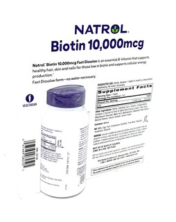 Foto 3 | Suplemento Natrol Biotina De 10.000 Mcg De Disolución Rápida Para 250 Tabletas - Venta Internacional.