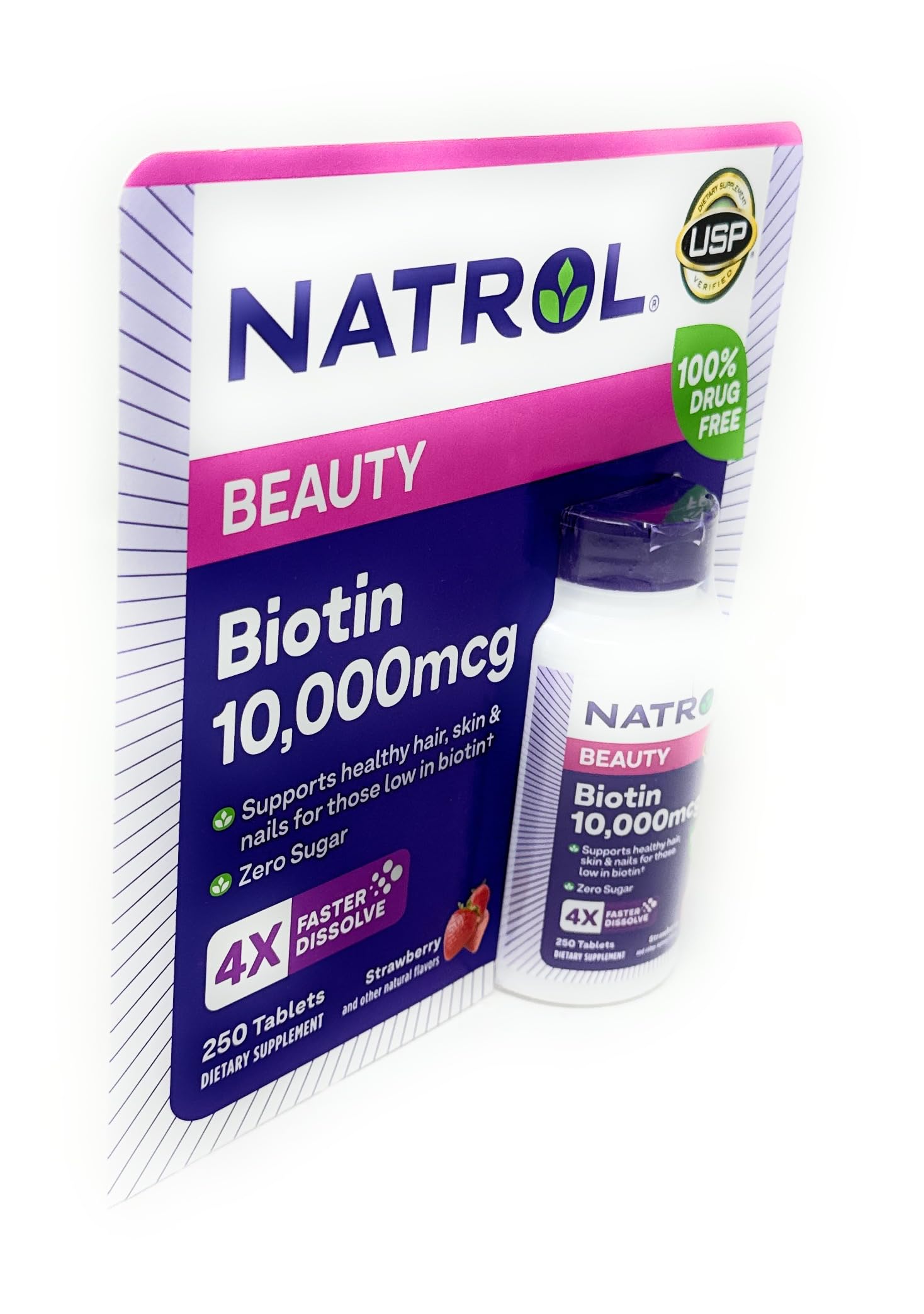 Foto 5 | Suplemento Natrol Biotina De 10.000 Mcg De Disolución Rápida Para 250 Tabletas - Venta Internacional.