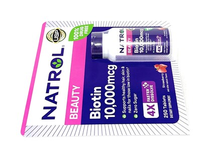 Foto 7 | Suplemento Natrol Biotina De 10.000 Mcg De Disolución Rápida Para 250 Tabletas - Venta Internacional.
