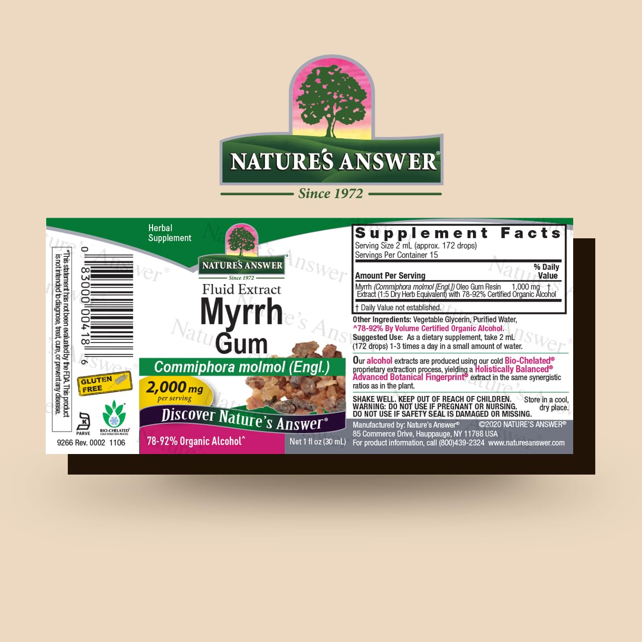 Foto 3 pulgar | Suplemento Nature's Answer Myrrh Ole Gum Resin 30 Ml - Venta Internacional