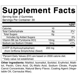 Foto 2 | Gomitas Vitamatic 5-htp Sin Azúcar 200 Mg Con B6 60 Unidades - Venta Internacional.