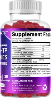 Foto 5 | Gomitas Vitamatic 5-htp Sin Azúcar 200 Mg Con B6 60 Unidades - Venta Internacional.