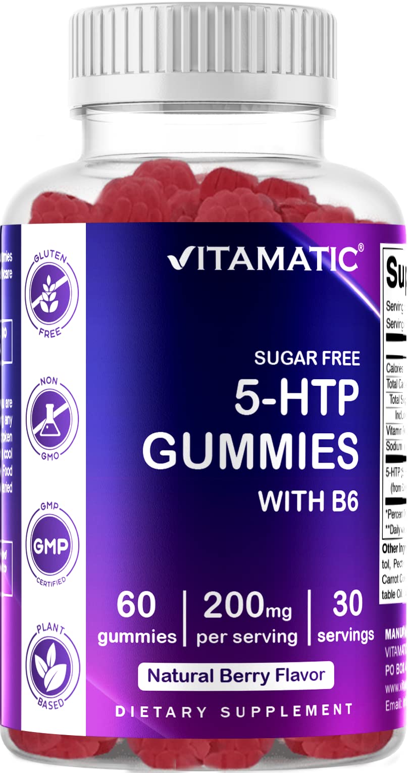 Foto 8 pulgar | Gomitas Vitamatic 5-htp Sin Azúcar 200 Mg Con B6 60 Unidades - Venta Internacional.