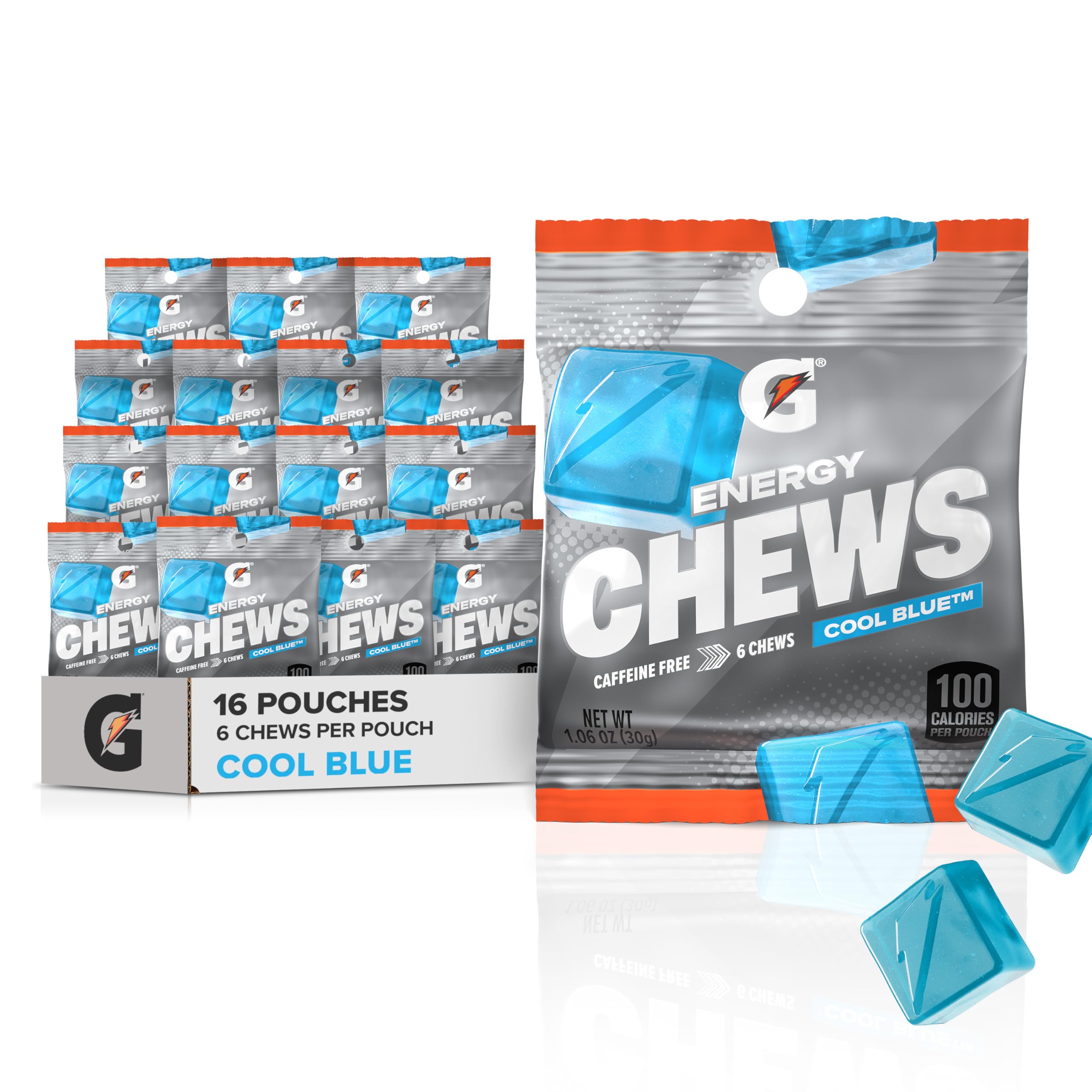 Foto 2 pulgar | Energy Chews Gatorade Cool Blue Vitamina B12 30 g 16 Paquetes - Venta Internacional