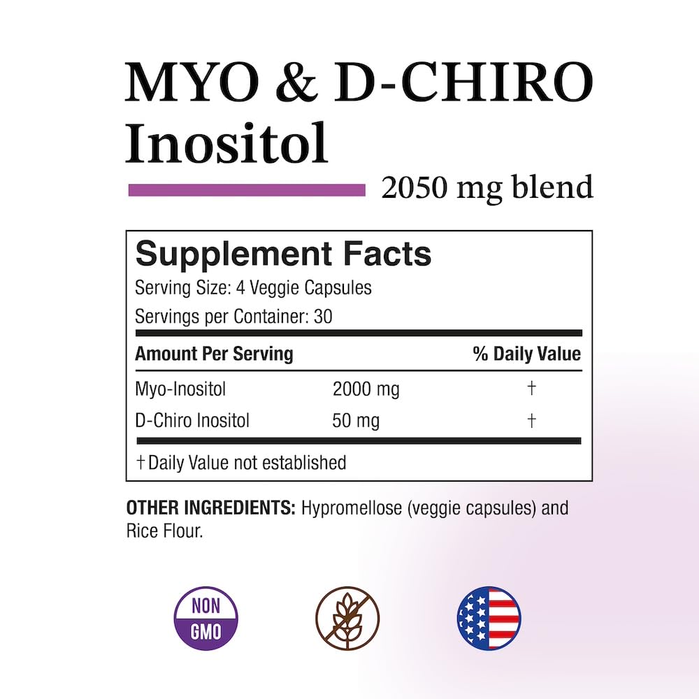 Foto 3 pulgar | Inositol P Puregen Labs 120 Cápsulas-Venta Internacional