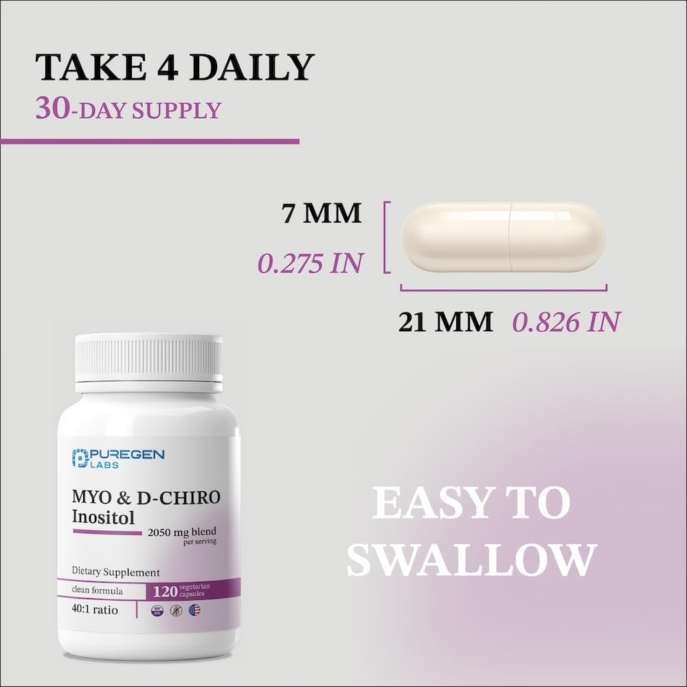 Foto 5 pulgar | Inositol P Puregen Labs 120 Cápsulas-Venta Internacional