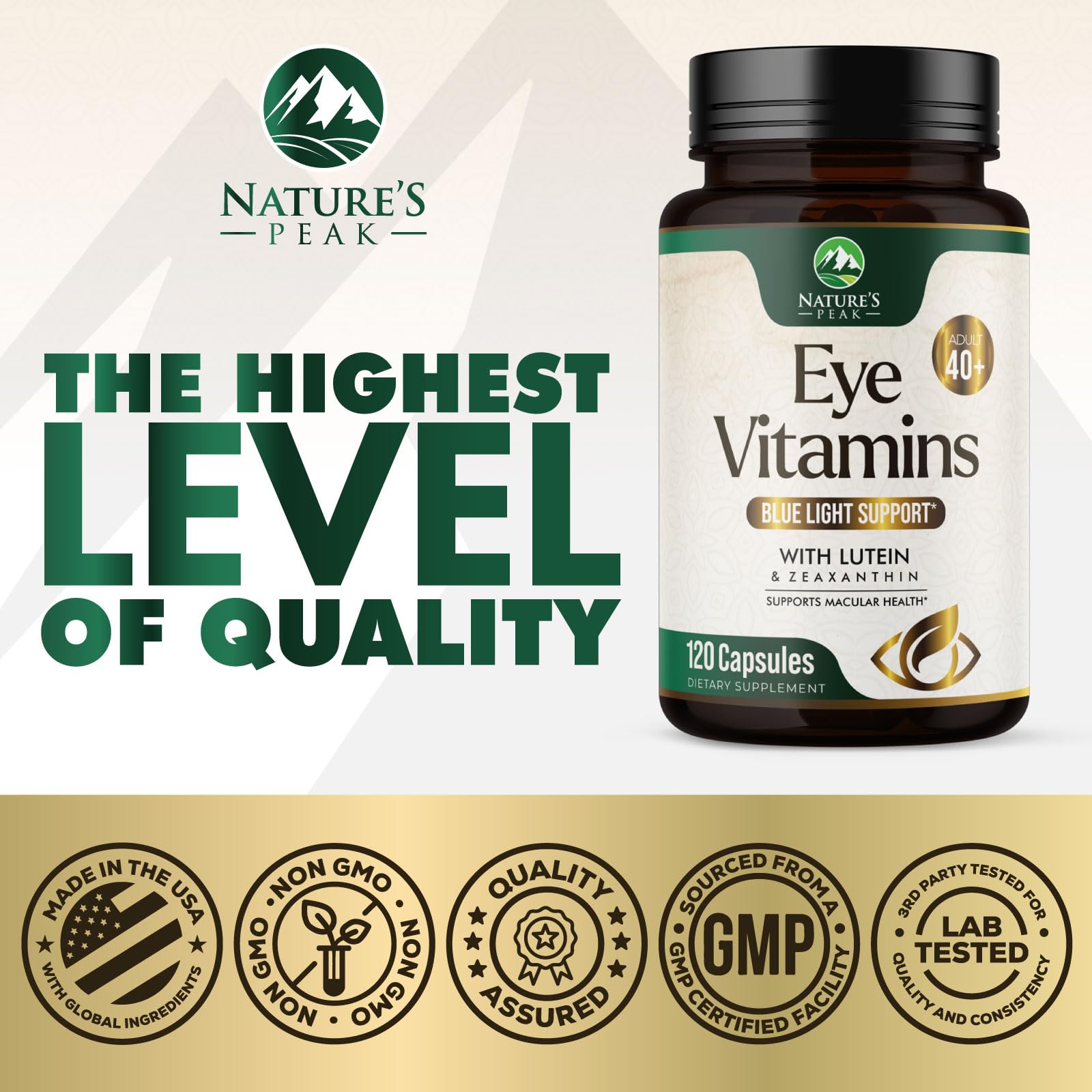 Foto 5 pulgar | Suplemento Alimenticio Vitaminas Y Minerales Para Ojos Nature's Peak 120 Cápsulas - Venta Internacional
