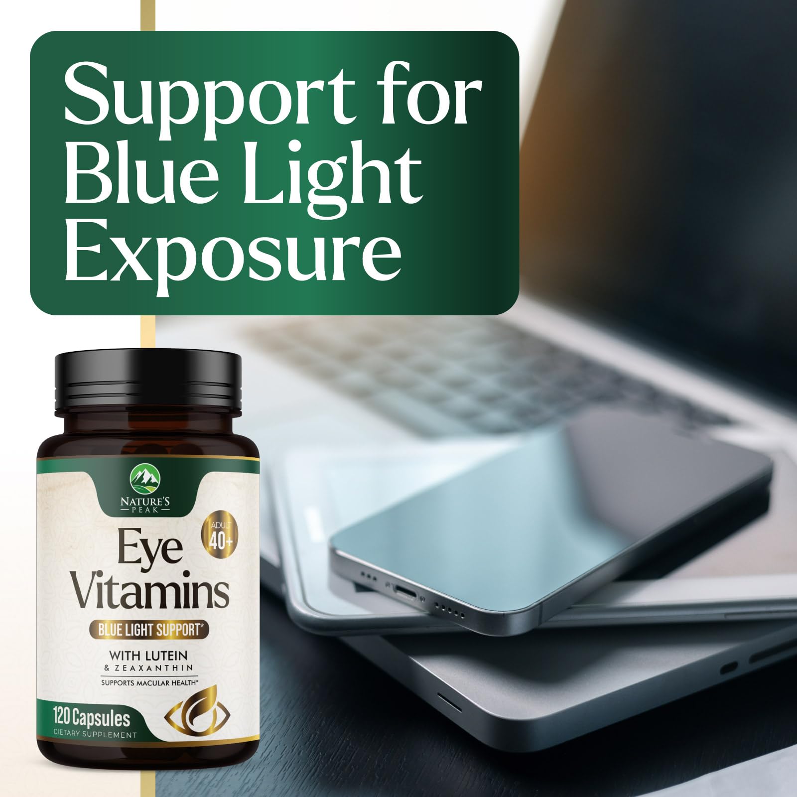 Foto 7 | Suplemento Alimenticio Vitaminas Y Minerales Para Ojos Nature's Peak 120 Cápsulas - Venta Internacional