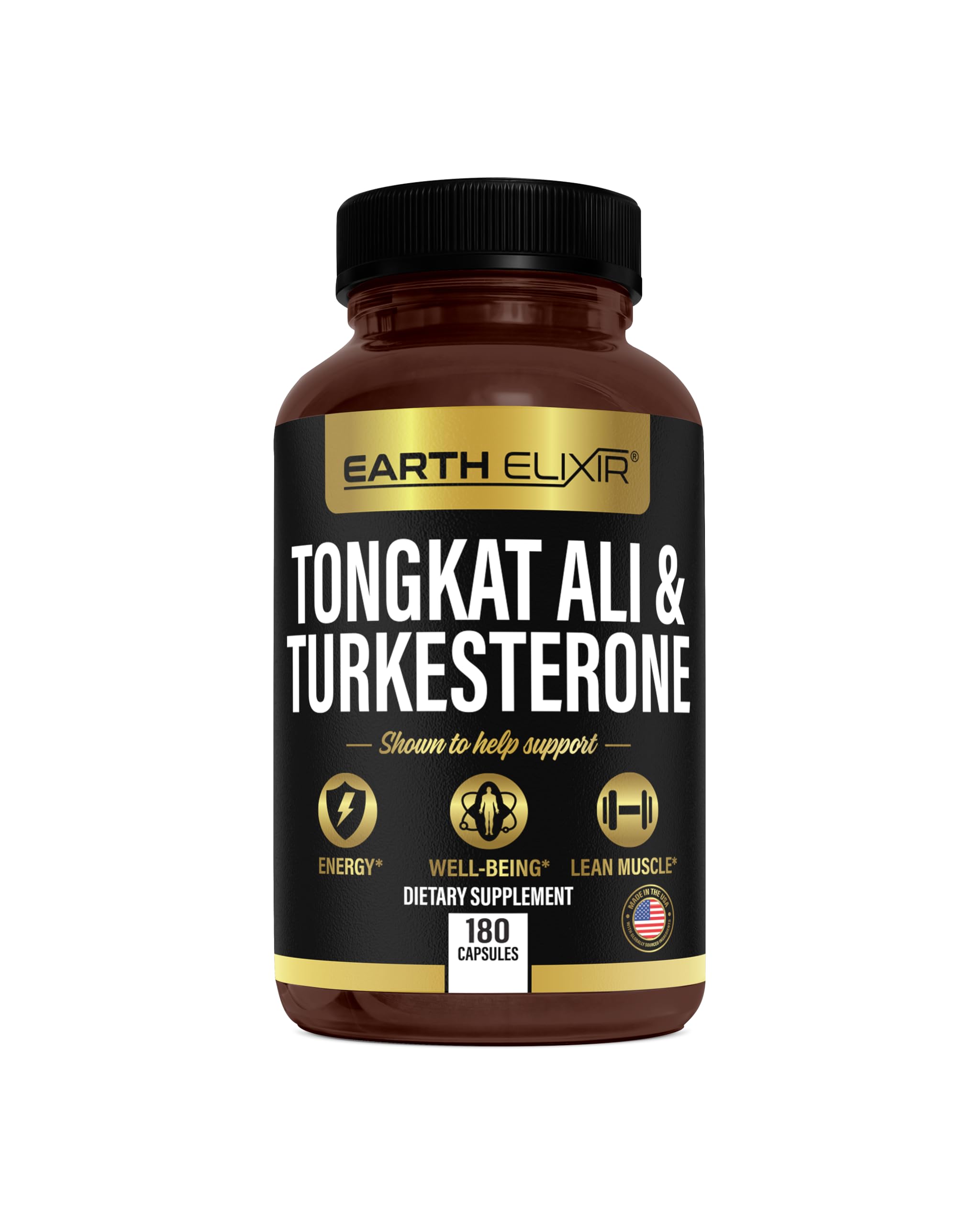 Foto 7 pulgar | Suplemento Earth Elixir Turkesterone Tongkat Ali 180 Cápsulas - Venta Internacional.