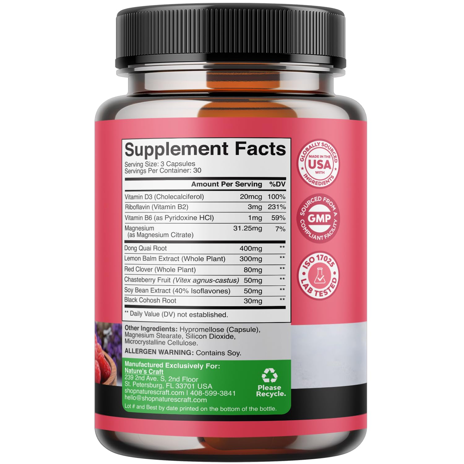 Foto 4 pulgar | Suplemento Nature's Craft Menopausia 90 Capsulas - Venta Internacional