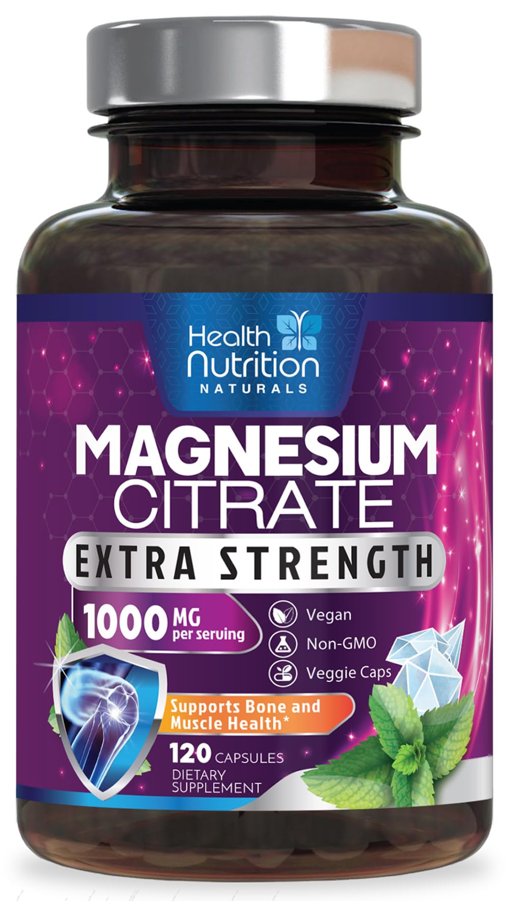 Foto 2 pulgar | Suplemento Health Nutrition Naturals Citrato De Magnesio 1000 Mg - Venta Internacional