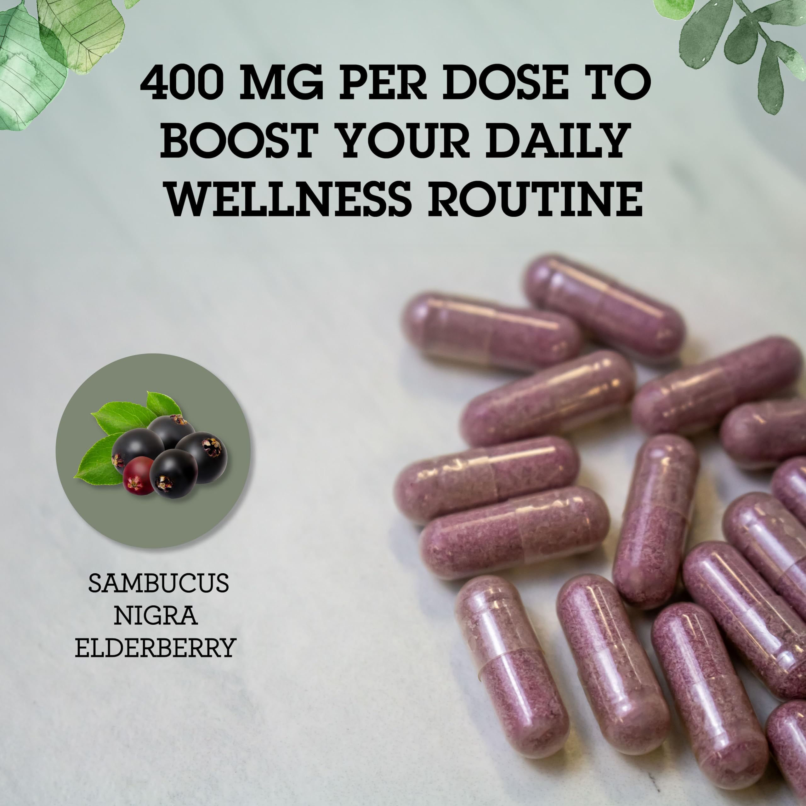 Foto 4 pulgar | Suplemento Quantum Health Black Elderberry 400 Mg 60 Cápsulas - Venta Internacional