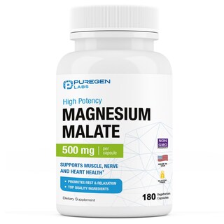 Foto 1 | Malato De Magnesio P Puregen Labs 180 Cápsulas-Venta Internacional