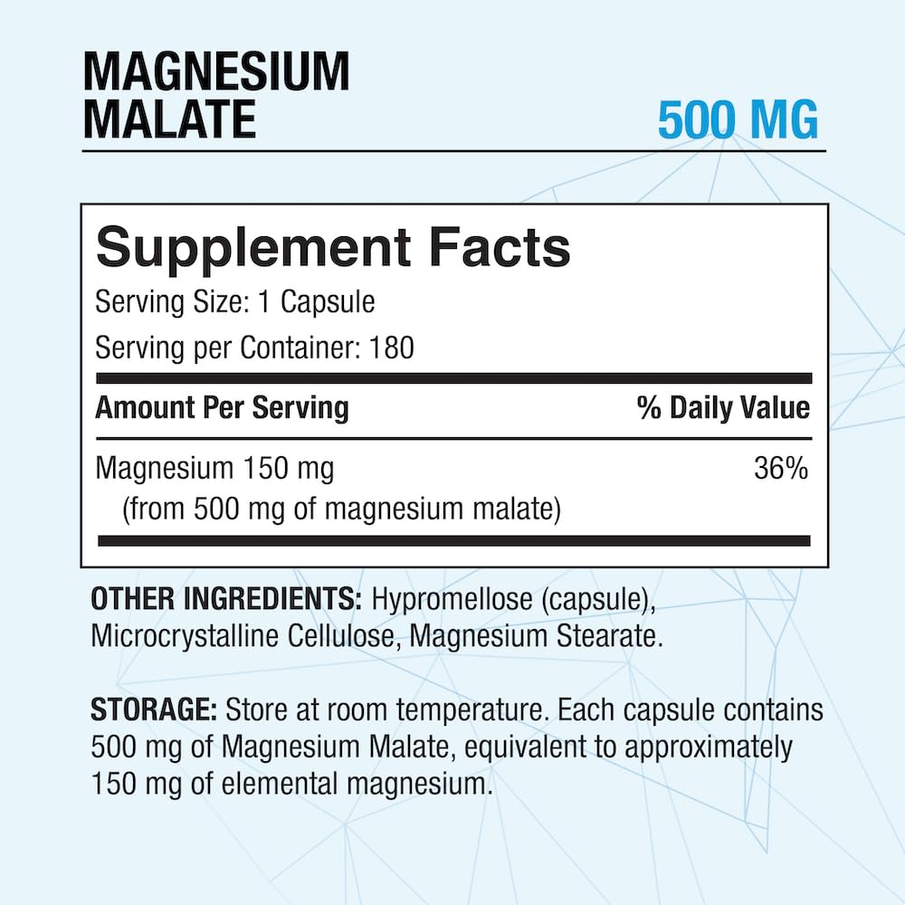 Foto 2 | Malato De Magnesio P Puregen Labs 180 Cápsulas-Venta Internacional