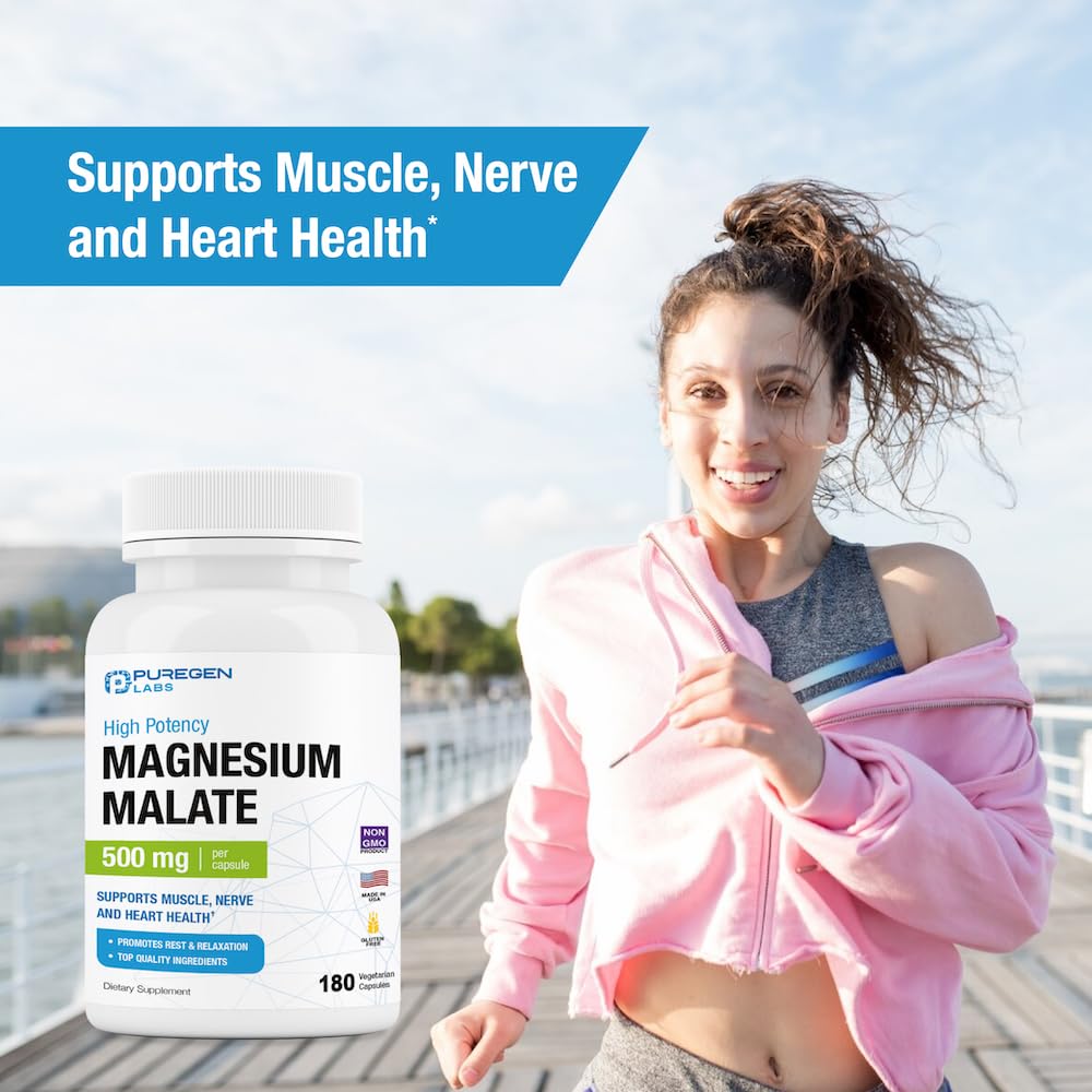 Foto 6 | Malato De Magnesio P Puregen Labs 180 Cápsulas-Venta Internacional