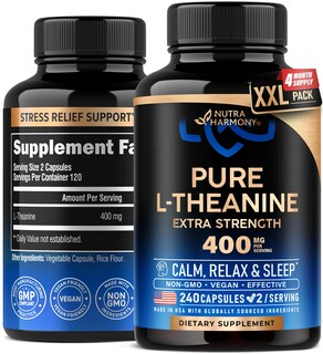Foto 1 | Suplemento Nutraharmony L-teanina 400 Mg Para Aliviar El Estrés 240 Cápsulas - Venta Internacional.
