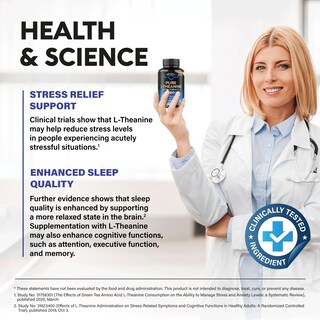 Foto 4 | Suplemento Nutraharmony L-teanina 400 Mg Para Aliviar El Estrés 240 Cápsulas - Venta Internacional.