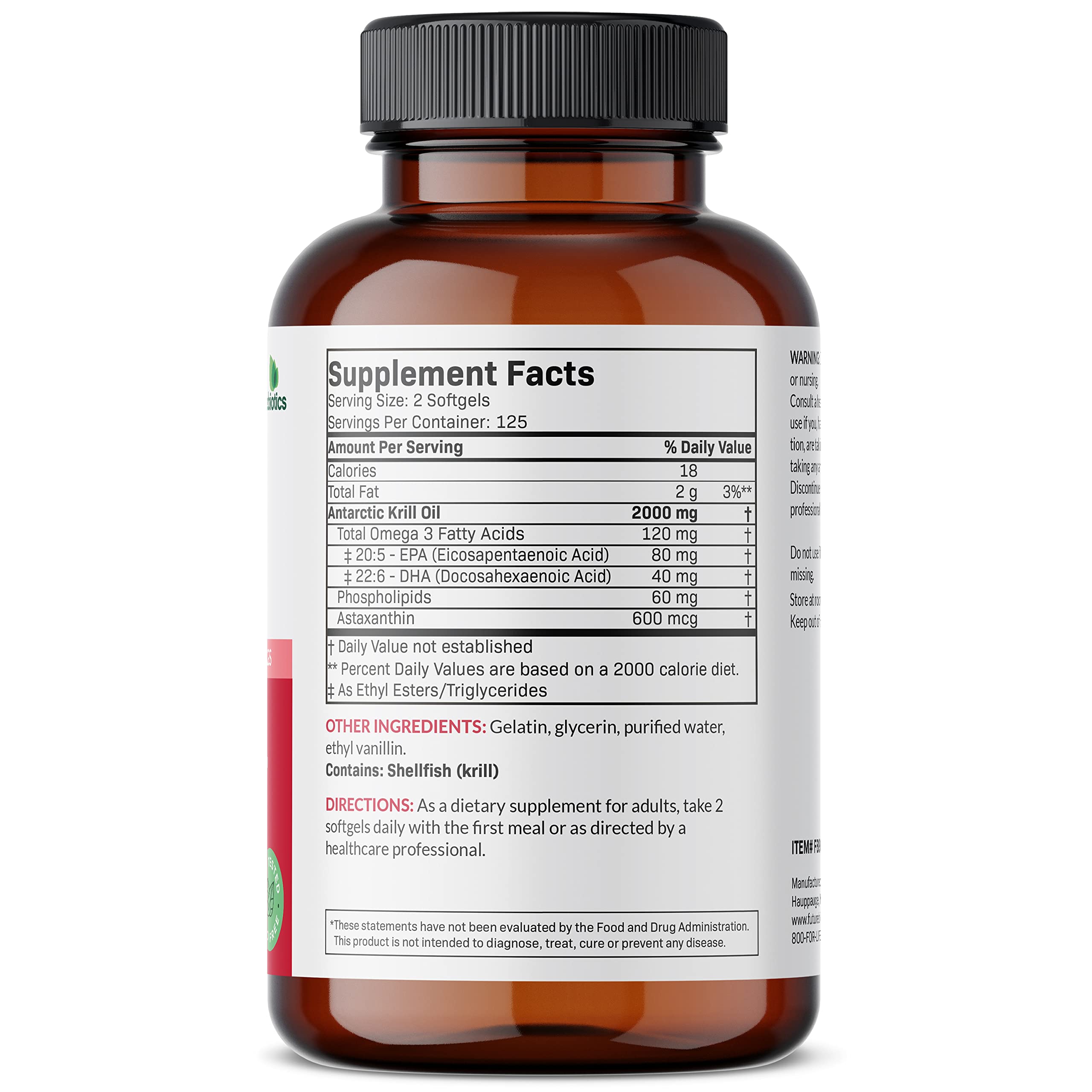 Foto 3 pulgar | Suplemento De Aceite De Krill Antártico De Futurebiotics, 2000 Mg, 250 G - Venta Internacional.