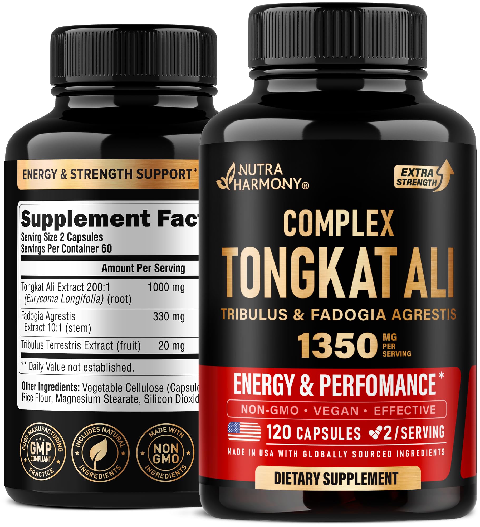Foto 1 | Suplemento Nutraharmony Tongkat Ali Men, 1350 Mg, Complejo, 120 Cápsulas - Venta Internacional.