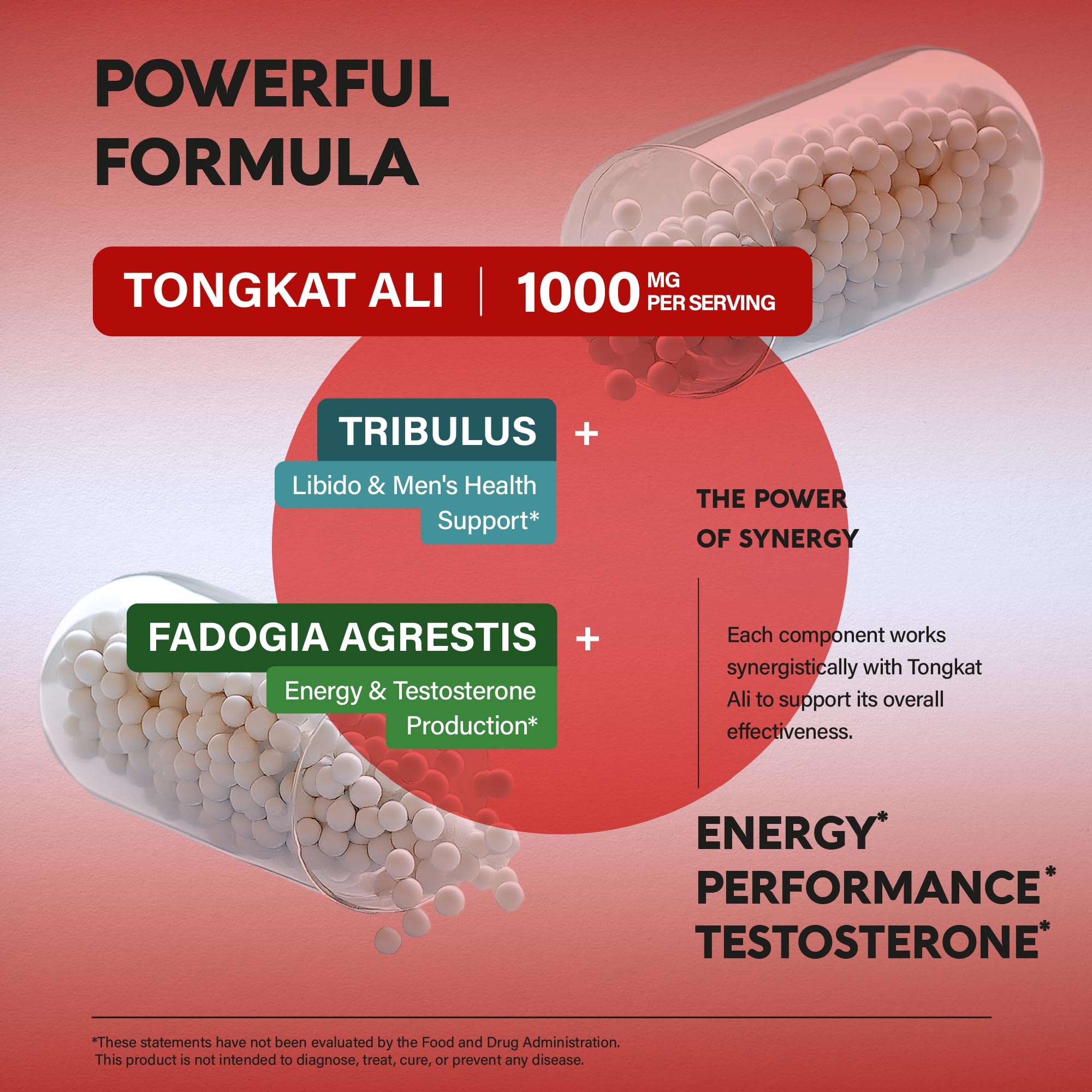 Foto 5 pulgar | Suplemento Nutraharmony Tongkat Ali Men, 1350 Mg, Complejo, 120 Cápsulas - Venta Internacional.
