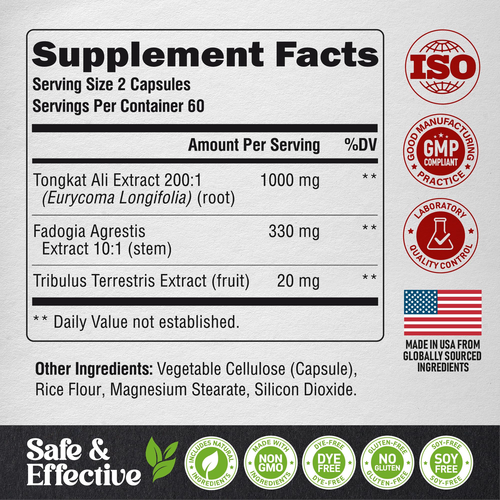 Foto 7 pulgar | Suplemento Nutraharmony Tongkat Ali Men, 1350 Mg, Complejo, 120 Cápsulas - Venta Internacional.