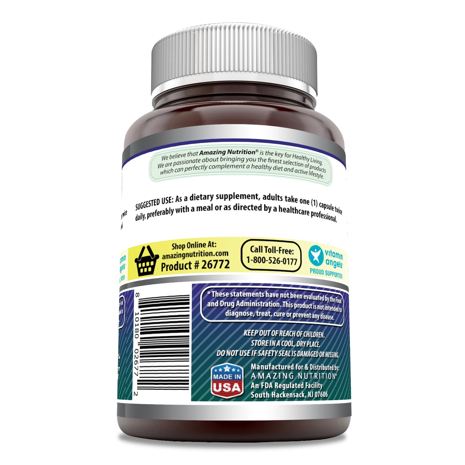 Foto 4 pulgar | Suplemento Amazing Formulas De Ácido Alfa Lipoico 300 Mg (120) - Venta Internacional.
