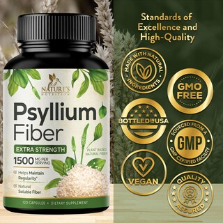 Foto 4 | Fibra De Cáscara De Psyllium Nature's Nutrition 120 Cápsulas-Venta Internacional