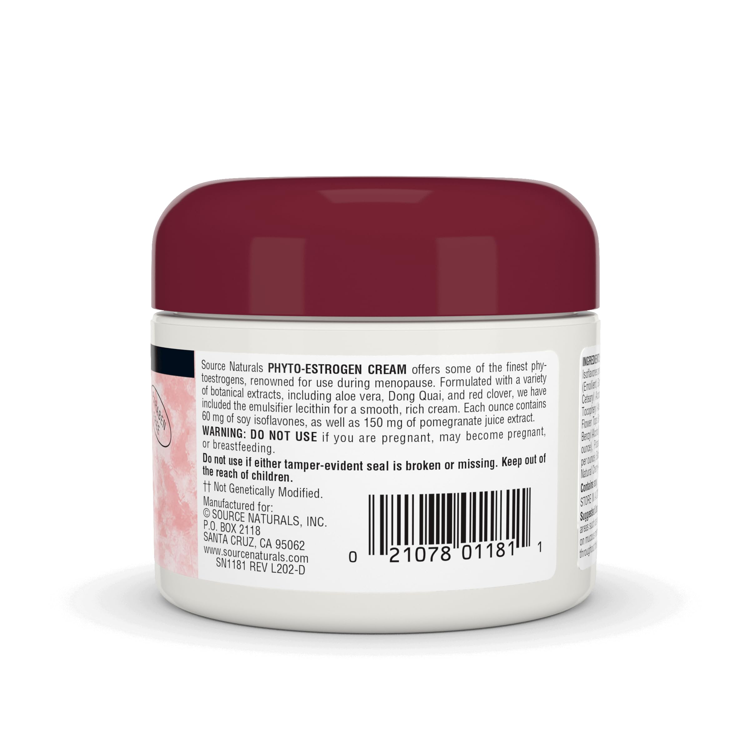 Foto 4 pulgar | Fitoestrógeno Cream Source Naturals, 60 Ml, Sin Parabenos - Venta Internacional.