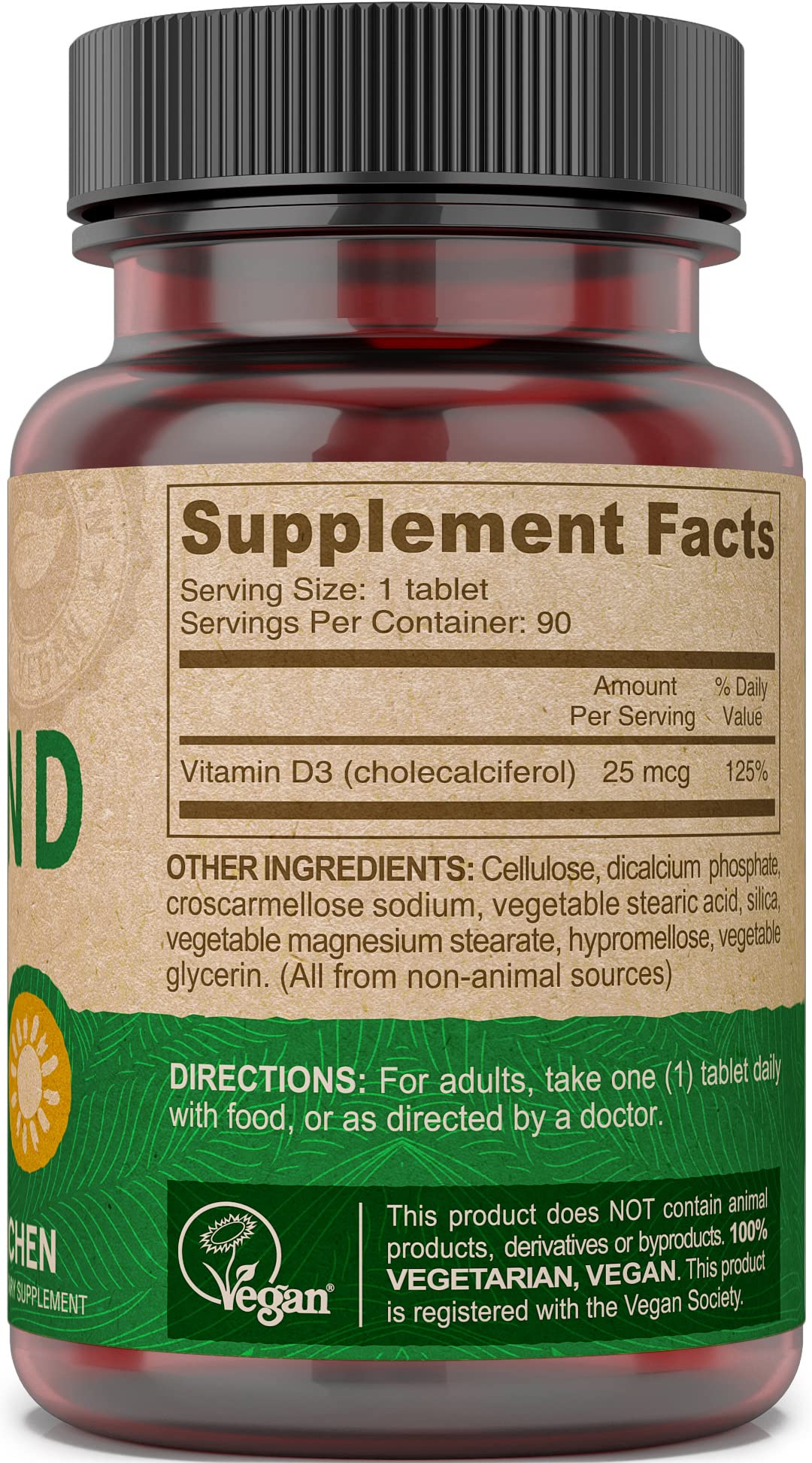 Foto 4 | Suplemento De Vitamina D3 Vegana Deva, 1000 Ui, 90 Comprimidos, Paquete De 2 - Venta Internacional.