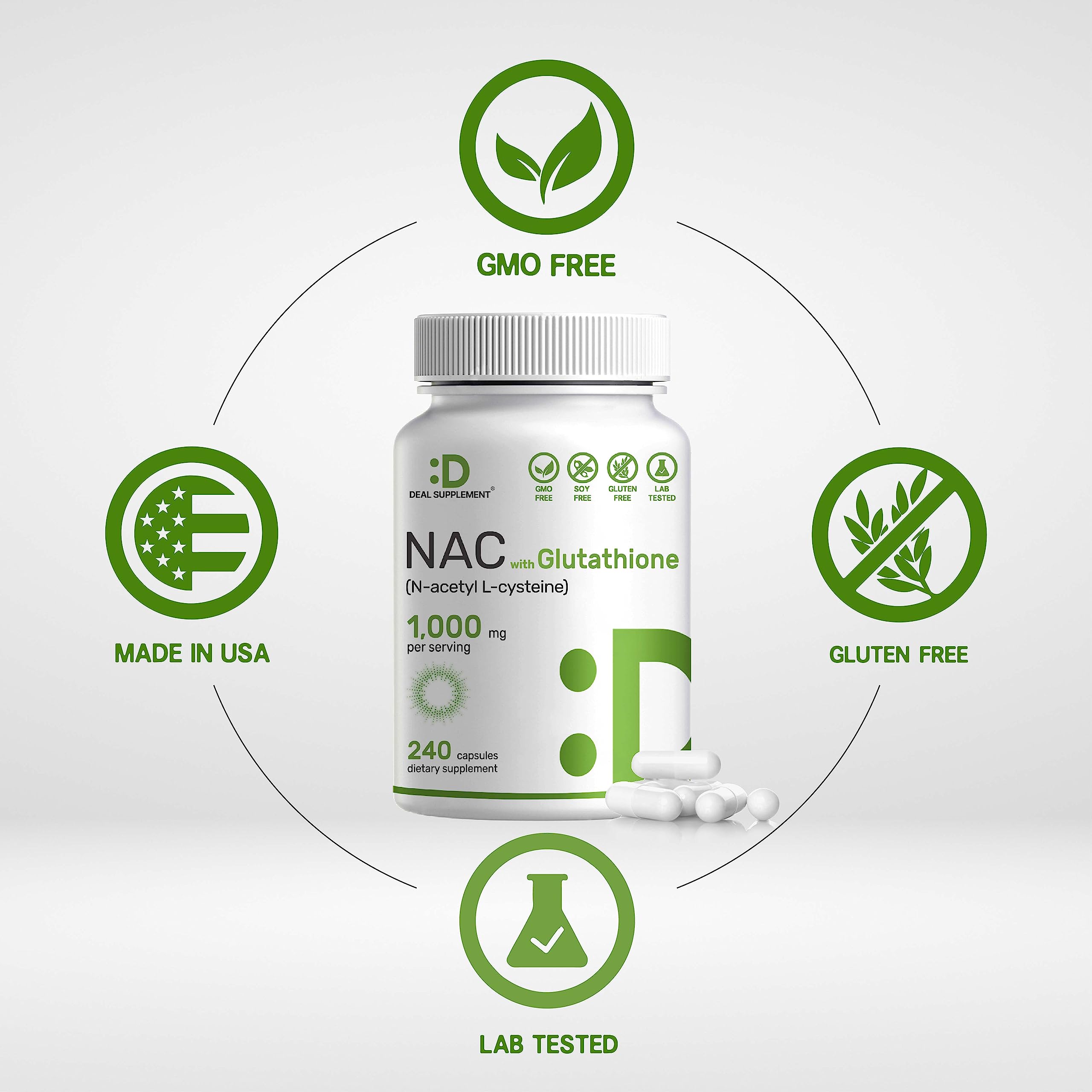 Foto 4 pulgar | Oferta De Suplementos Suplemento Nac (n-acetil Cisteína) 1000 Mg - Venta Internacional.