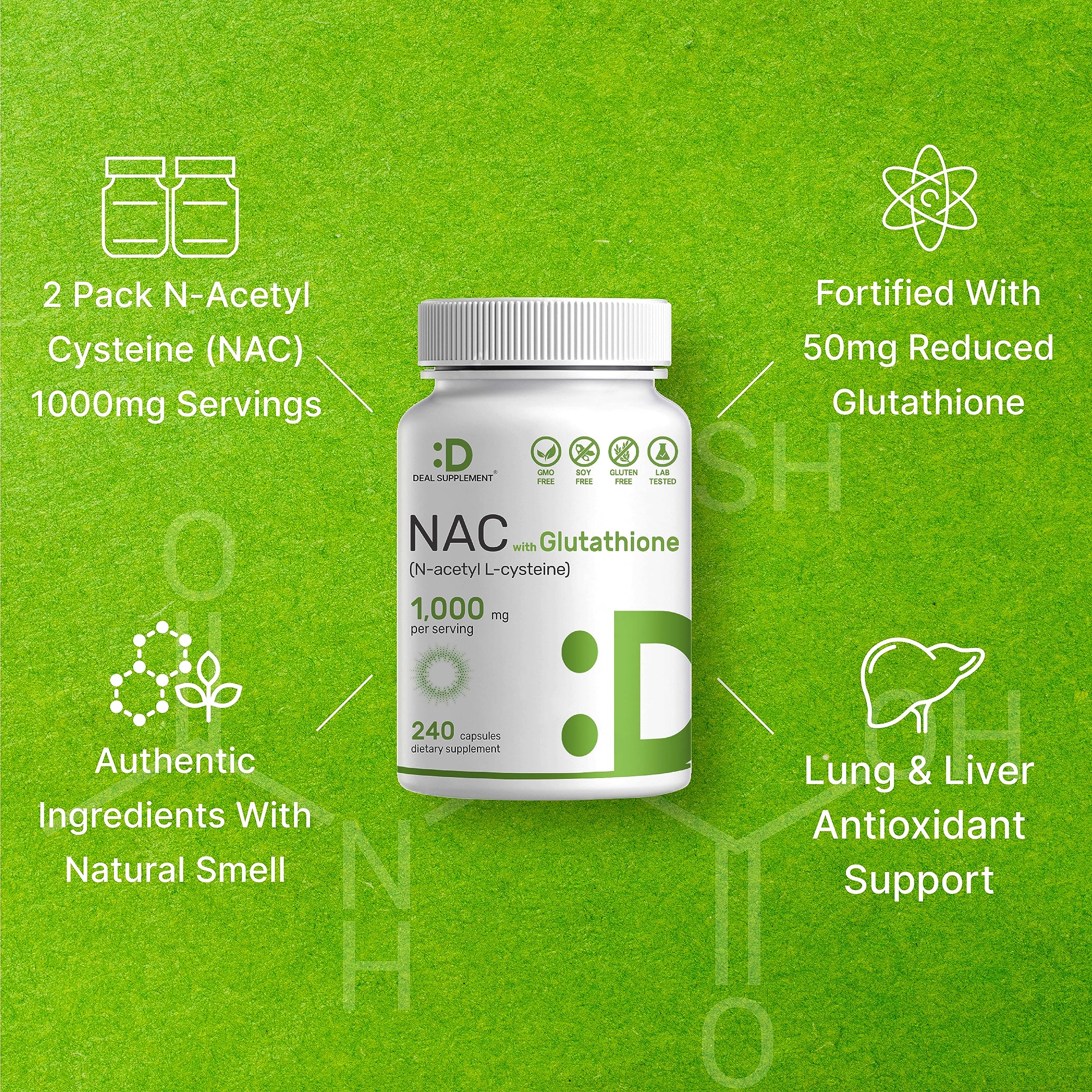Foto 5 pulgar | Oferta De Suplementos Suplemento Nac (n-acetil Cisteína) 1000 Mg - Venta Internacional.