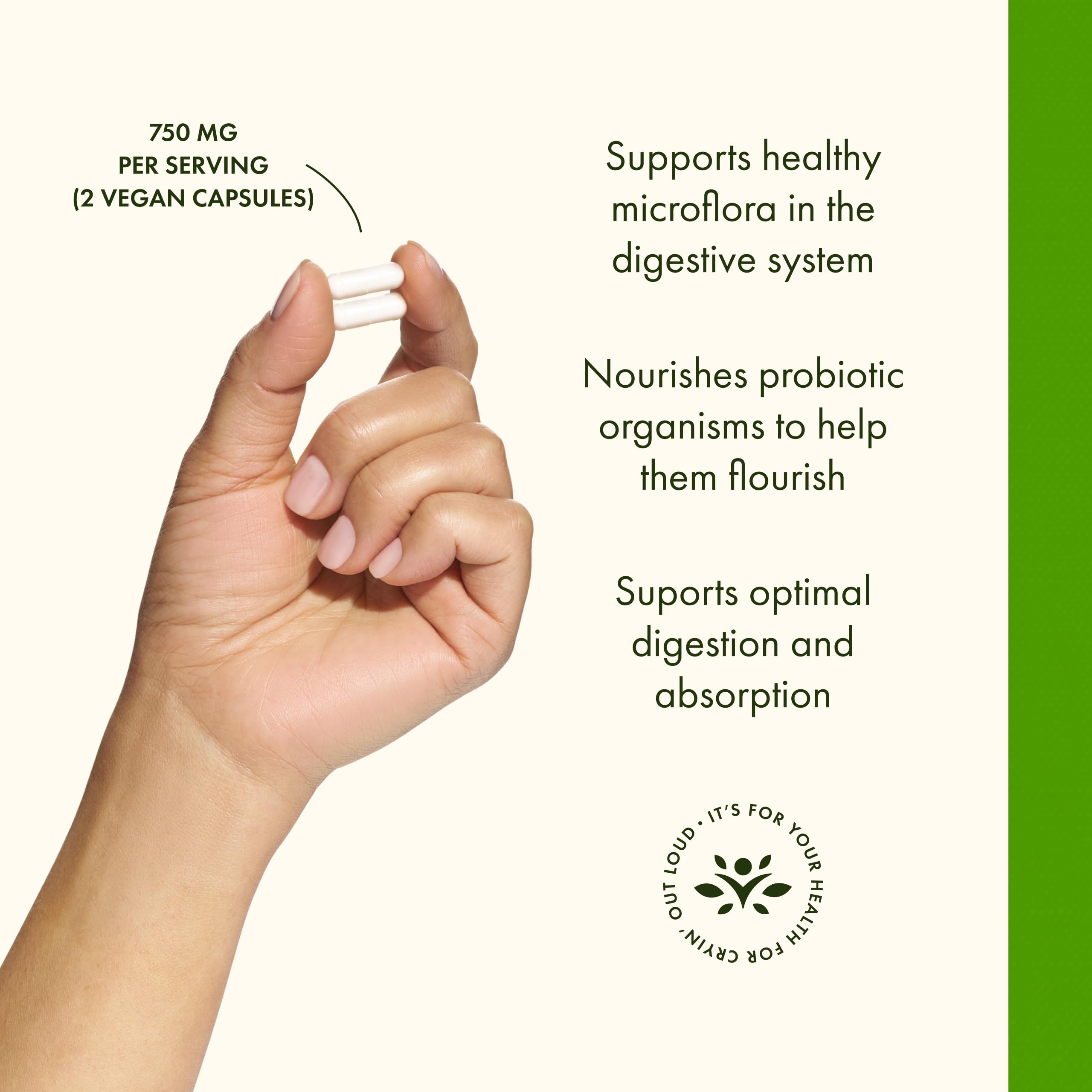 Foto 5 pulgar | Suplemento Swanson Prebiotic Capsules 750 Mg 120 Cápsulas - Venta Internacional.