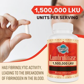 Foto 3 | Suplemento Perior De Lumbroquinasa 200 Mg (1 500 000 Ku) 90 Cápsulas - Venta Internacional.