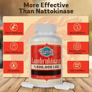 Foto 6 | Suplemento Perior De Lumbroquinasa 200 Mg (1 500 000 Ku) 90 Cápsulas - Venta Internacional.