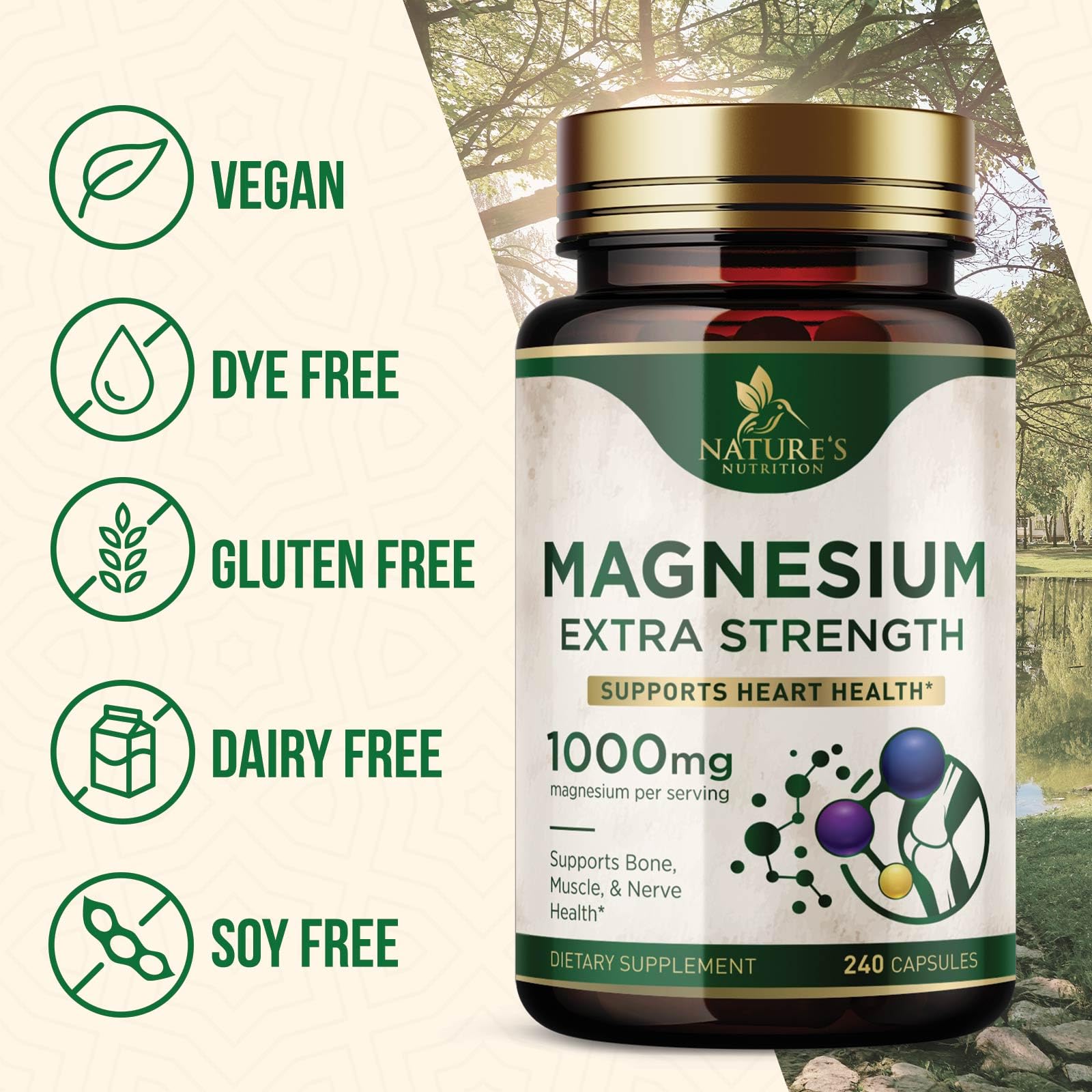 Foto 8 pulgar | Suplemento De Magnesio Nature's Nutrition 1000 Mg 240 Cápsulas - Venta Internacional.