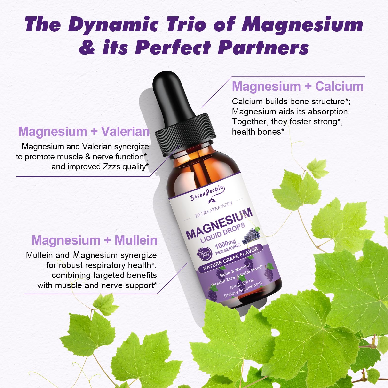 Foto 7 pulgar | Suplemento De Glicinato De Magnesio Líquido Greenpeople 30 Ml 1000 Mg - Venta Internacional.
