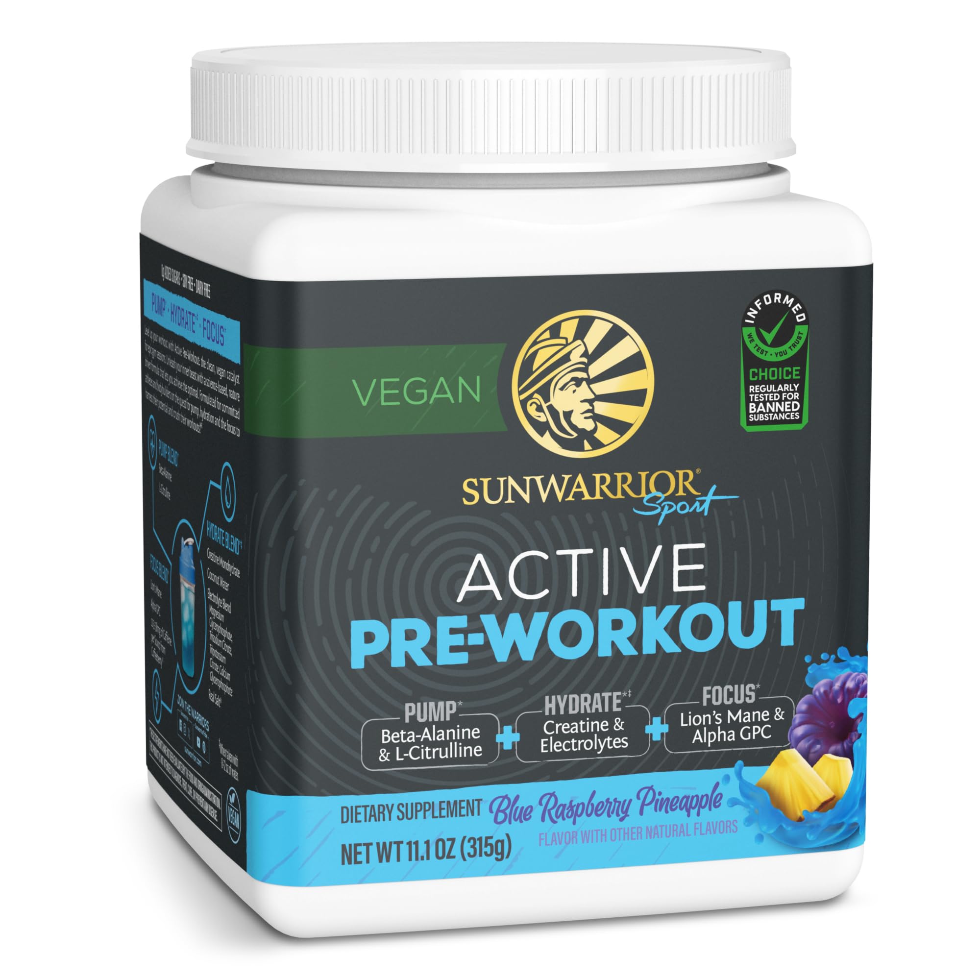 Foto 2 pulgar | Suplemento Preentrenamiento Sunwarrior Active Blue Raspberry 30s - Venta Internacional.