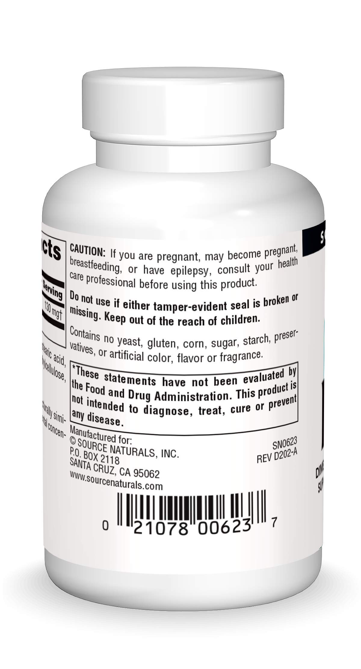 Foto 4 pulgar | Supplement Source Naturals (dmae, Dimetilaminoetanol, 100 Comprimidos) - Venta Internacional.