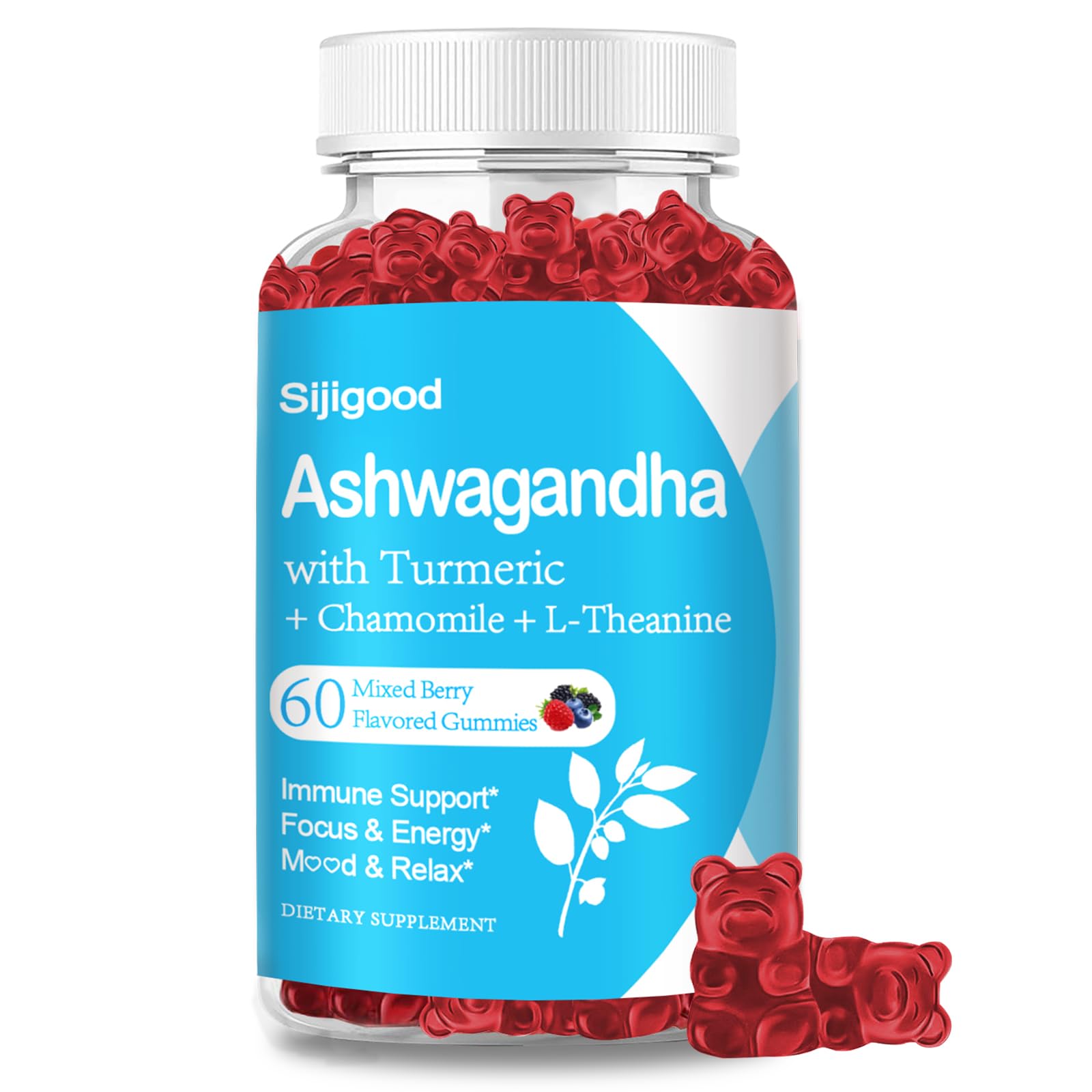 Gomitas de Ashwagandha Sijigood con 60 G de L-teanina - Venta Internacional