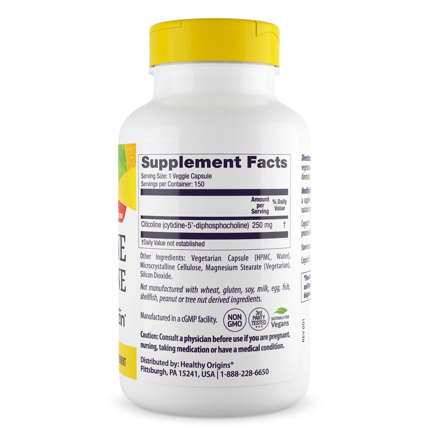Foto 4 pulgar | Suplemento Cerebral Healthy Origins Cognizin 250 Mg 150 Cápsulas - Venta Internacional.
