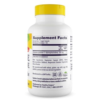 Foto 3 | Suplemento Cerebral Healthy Origins Cognizin 250 Mg 150 Cápsulas - Venta Internacional.