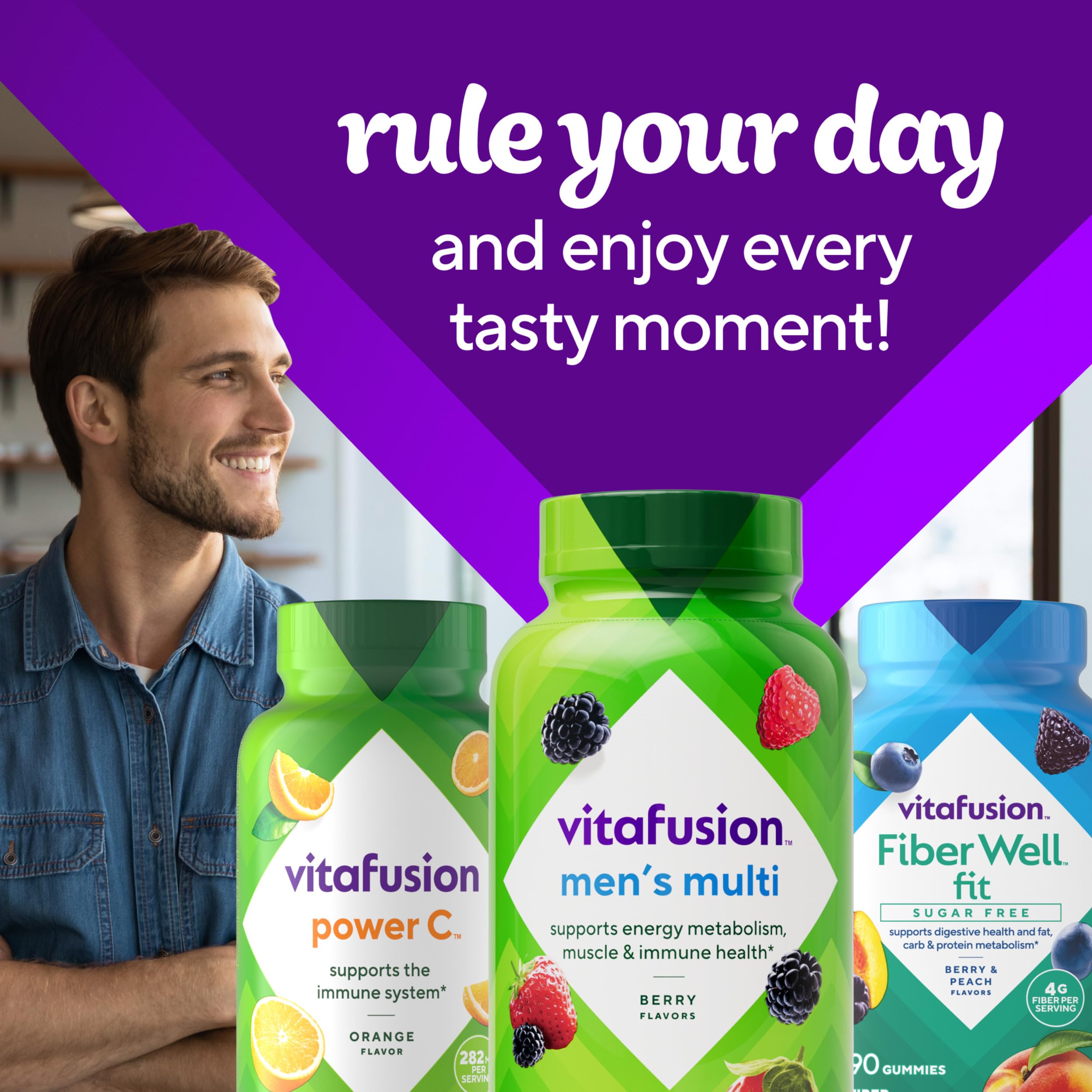 Foto 7 | Gominolas Vitafusion Vitafusion Para Hombre, Suministro De 60 Días, 120 Unidades - Venta Internacional.